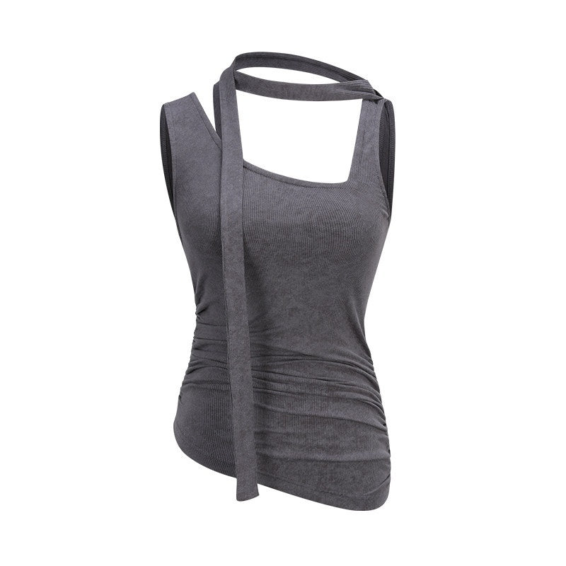 someonesometimes_Asymmetric_Original_Design_Slim_Fit_Viscose_Blend_Strappy_Solid_Tank_Tops_MISSTT