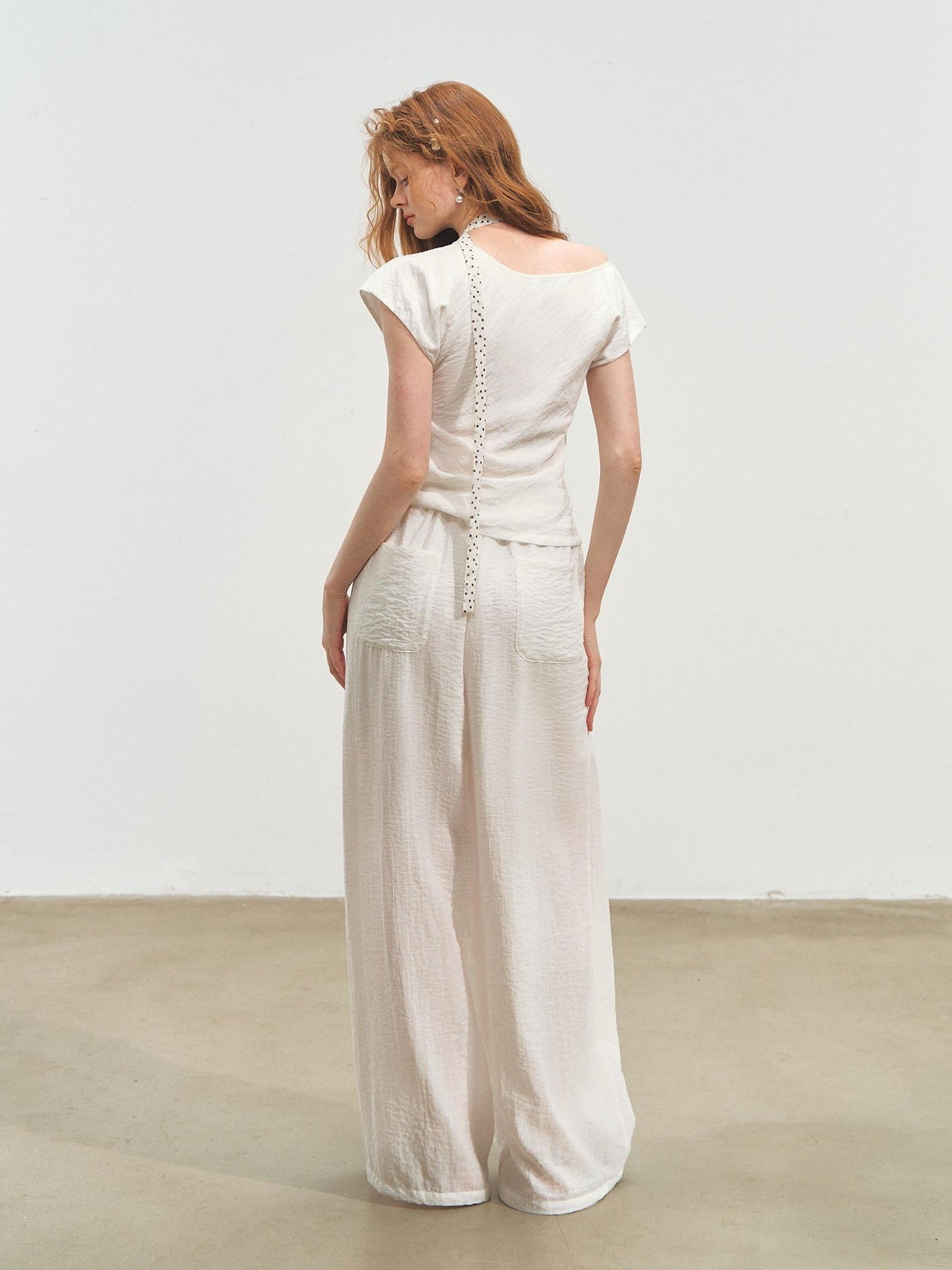 SOMESOWE Soft Cotton Blend Chinese Style Crew Neck Women Long Pants Top & Pants Sets