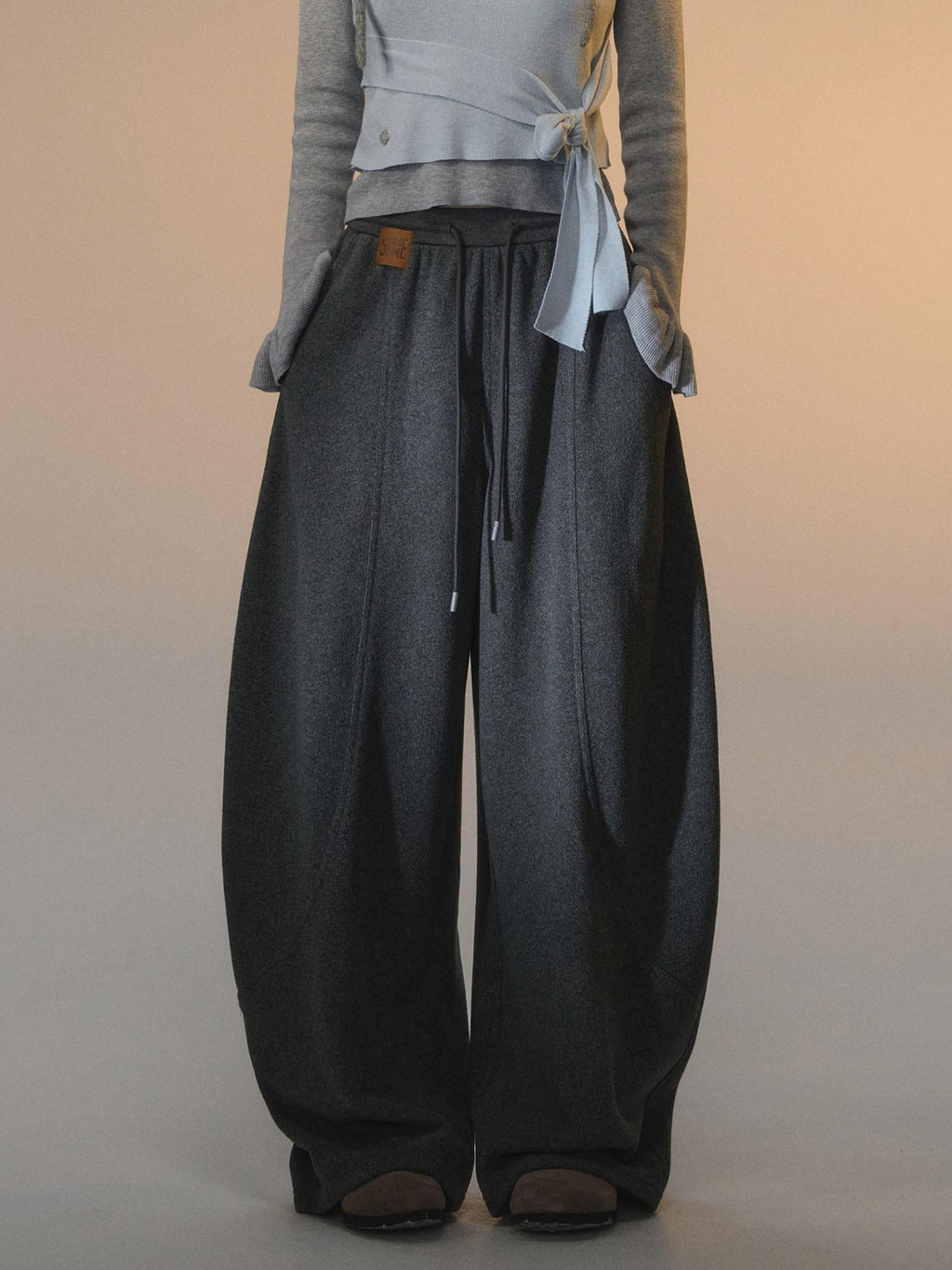 SOMESOWE Cozy Pocket Plaid Loose Fit Button Fly Natural Waist Women Casual Sweatpants