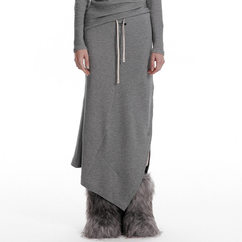 ALINNVSTUDIO_Cozy_Hooded_Long_Sleeve_Button_Front_Curved_Hem_Youth_Gray_Top_&_Skirt_Sets_MISSTT