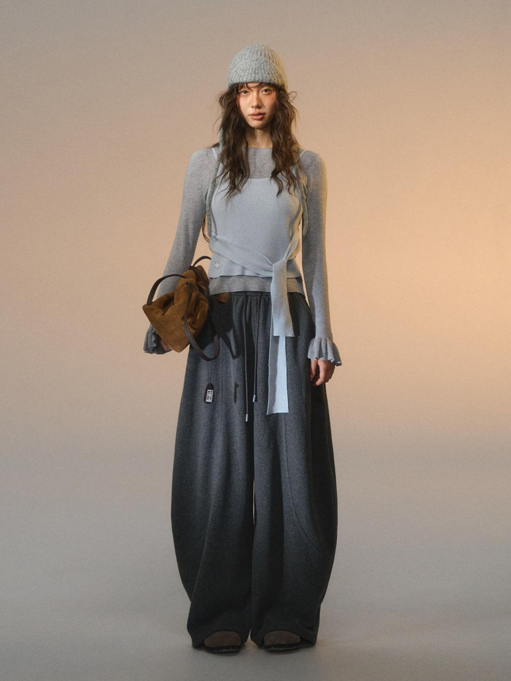 SOMESOWE Cozy Pocket Plaid Loose Fit Button Fly Natural Waist Women Casual Sweatpants