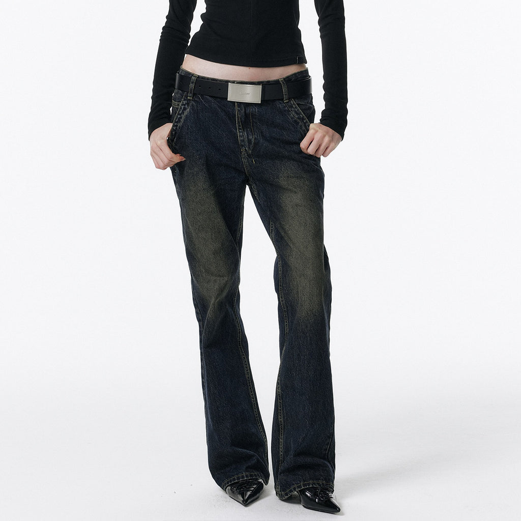 ALINNVSTUDIO_Retro_Washed_Lowrise_Micro_Flare_Cotton_Button_Fly_Women_Commute_Flared_Jeans_MISSTT