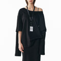 ALINNVSTUDIO_Vintage_Asymmetric_Off_Shoulder_Loose_Cotton_Women_Black_Top_&_Skirt_Sets_MISSTT