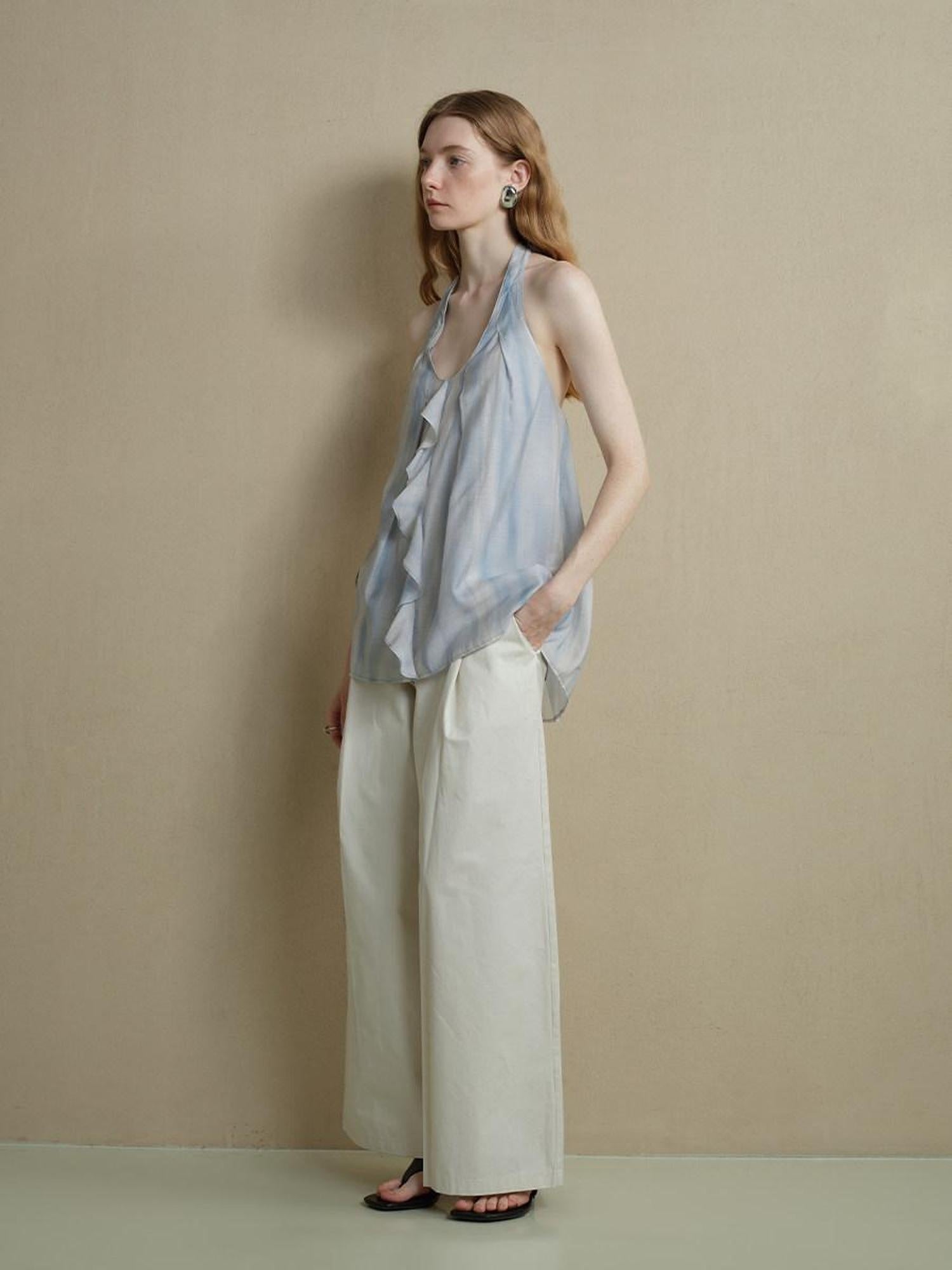 someonesometimes Breathable Light Commuter Loose Ruffle Strappy Women Viscose Nylon Camisoles