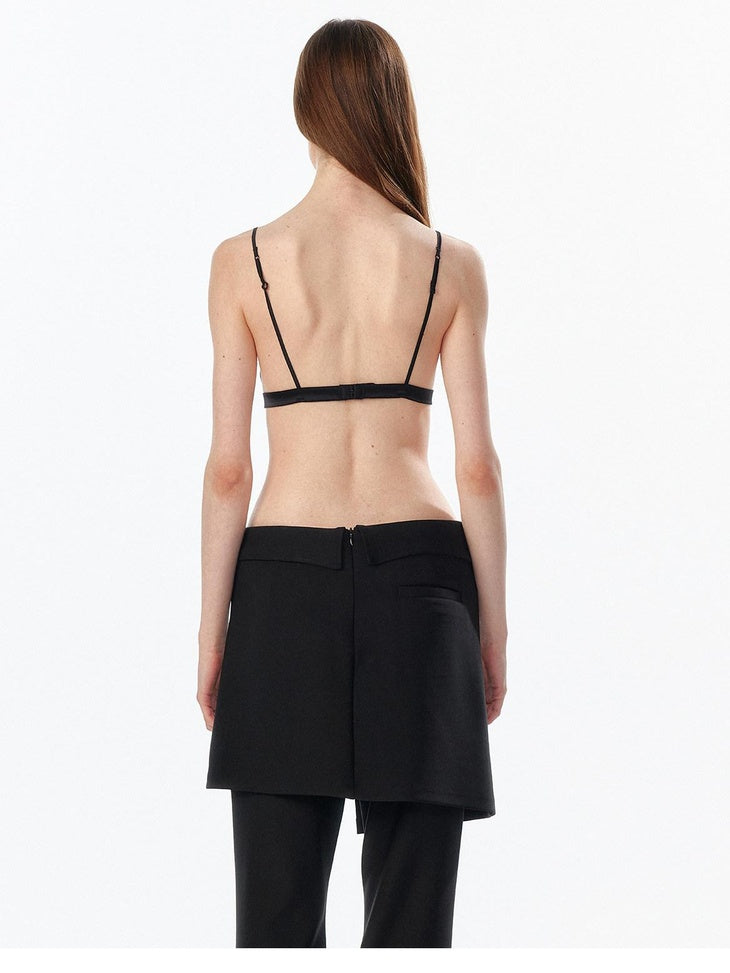 ALINNVSTUDIO Silk Lined Wireless Triangle Cup Adjustable Straps Removable Pad Camisoles