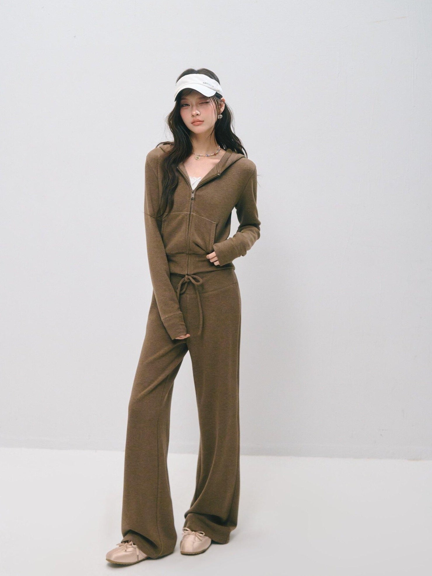 SOMESOWE Long Sleeve Collared Pullover Sexy Loose Fit Women Tracksuit Top & Pants Sets