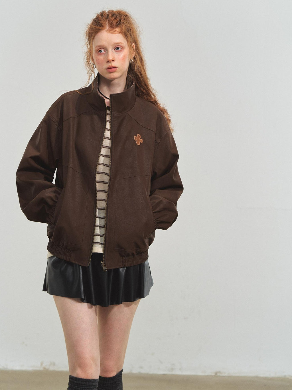 SOMESOWE Versatile Casual Regular Fit Brown Youth S M L Outerwear Jackets
