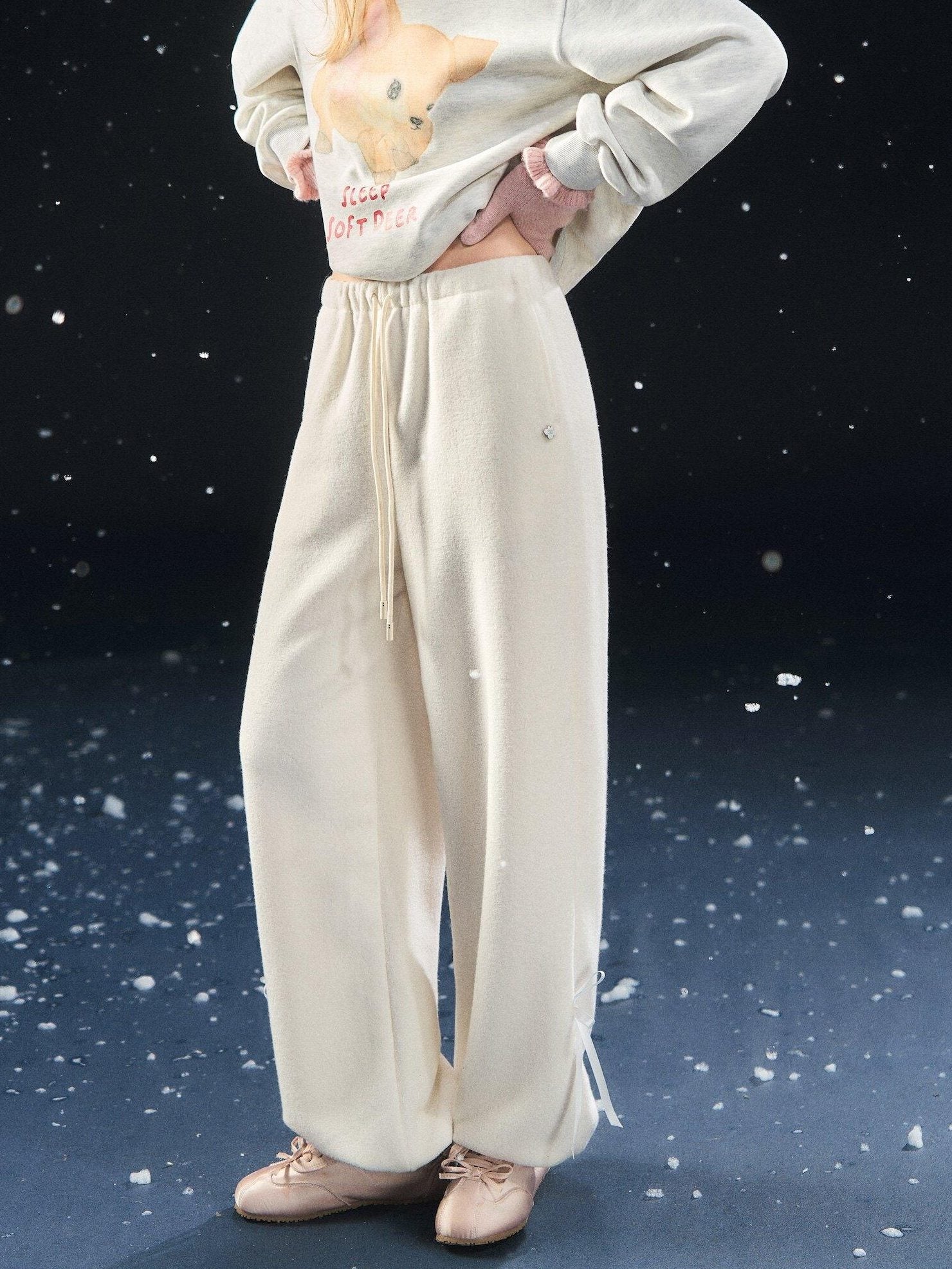 SOMESOWE Original Relaxed Tapered Jogger Drawstring Pockets Natural Waist Sweatpants