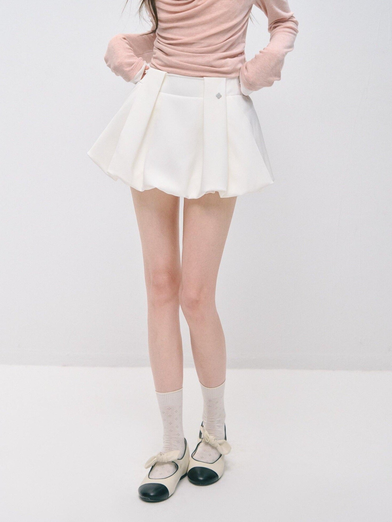 SOMESOWE Sexy Ruffled Pleated Lined Tiered Cake Mid Waist Loose Women Casual Mini Skirts
