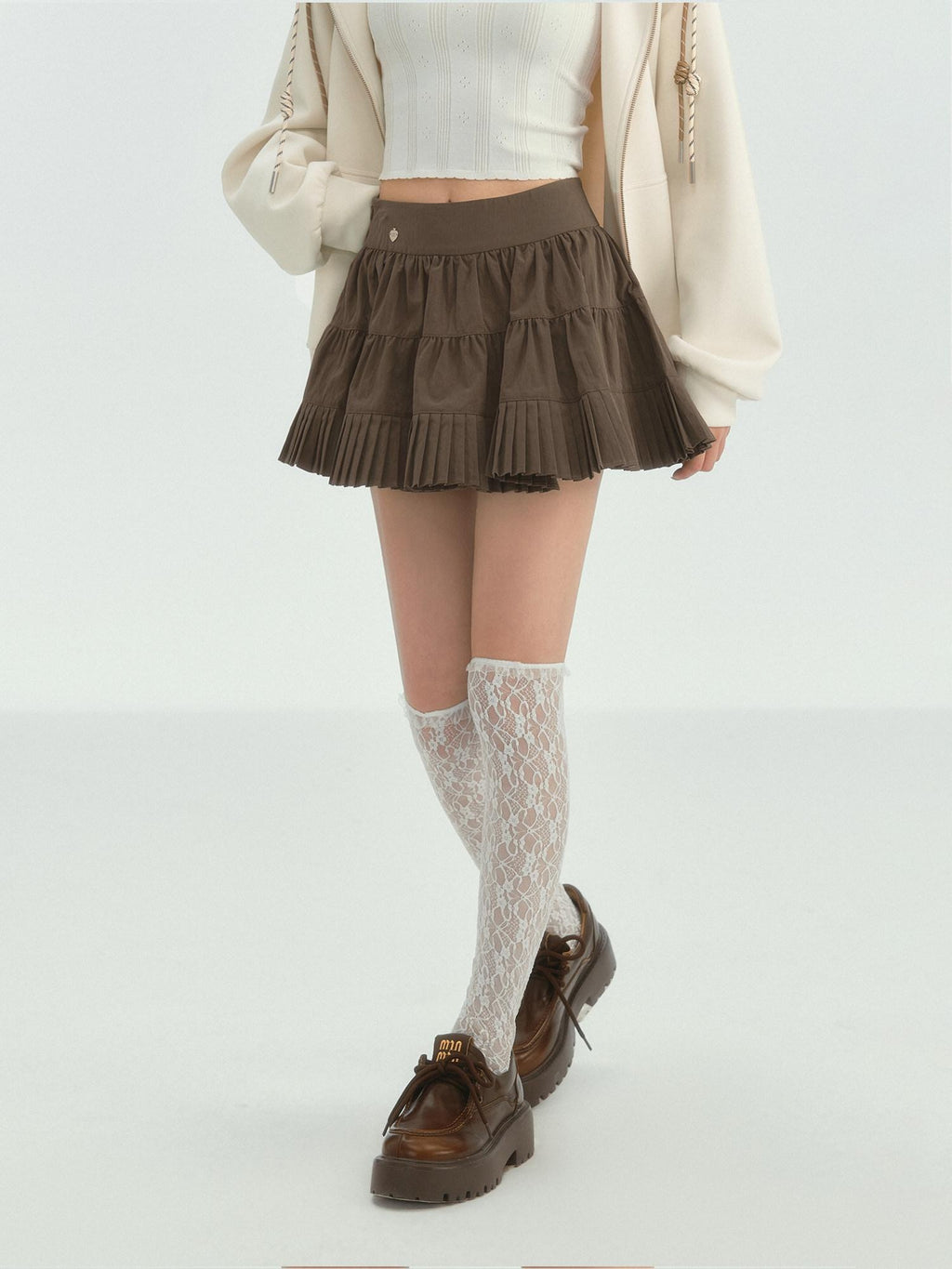 SOMESOWE Lined Pockets A Line Mid Waist Ol Commuter Casual Women Polyester Mini Skirts