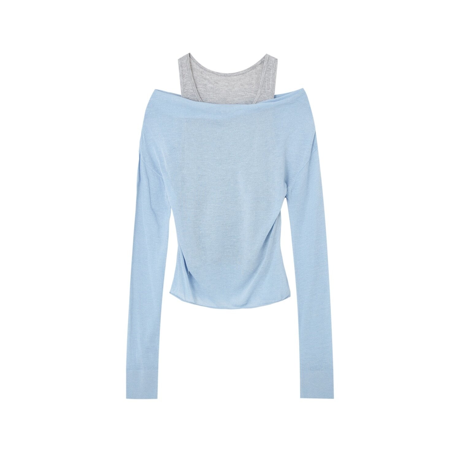 SOMESOWE_Cozy_Acrylic_Blend_Faux_Layered_Slim_Fit_Crew_Neck_Women_Long_Sleeve_T-Shirts_MISSTT