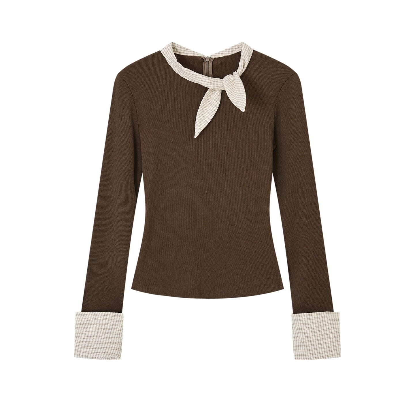 SOMESOWE_Viscose_Cotton_Blend_Loose_Commuter_Crewneck_Patchwork_Gray_Long_Sleeve_T-Shirts_MISSTT