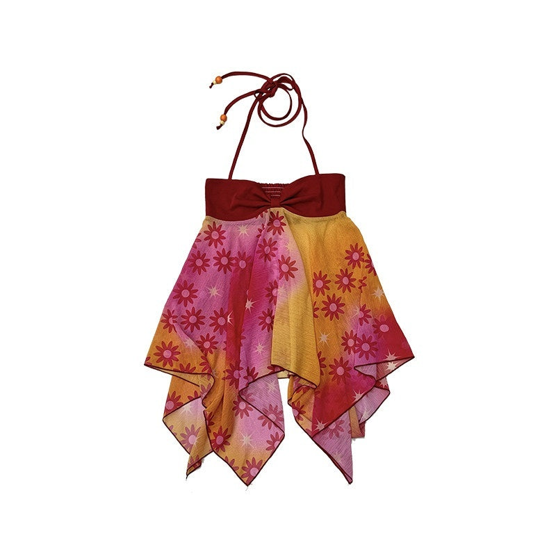 DeleteEx_Lightweight_Stretch_Viscose_Cotton_Halter_Red_Floral_Ins_Tube_Tops_MISSTT