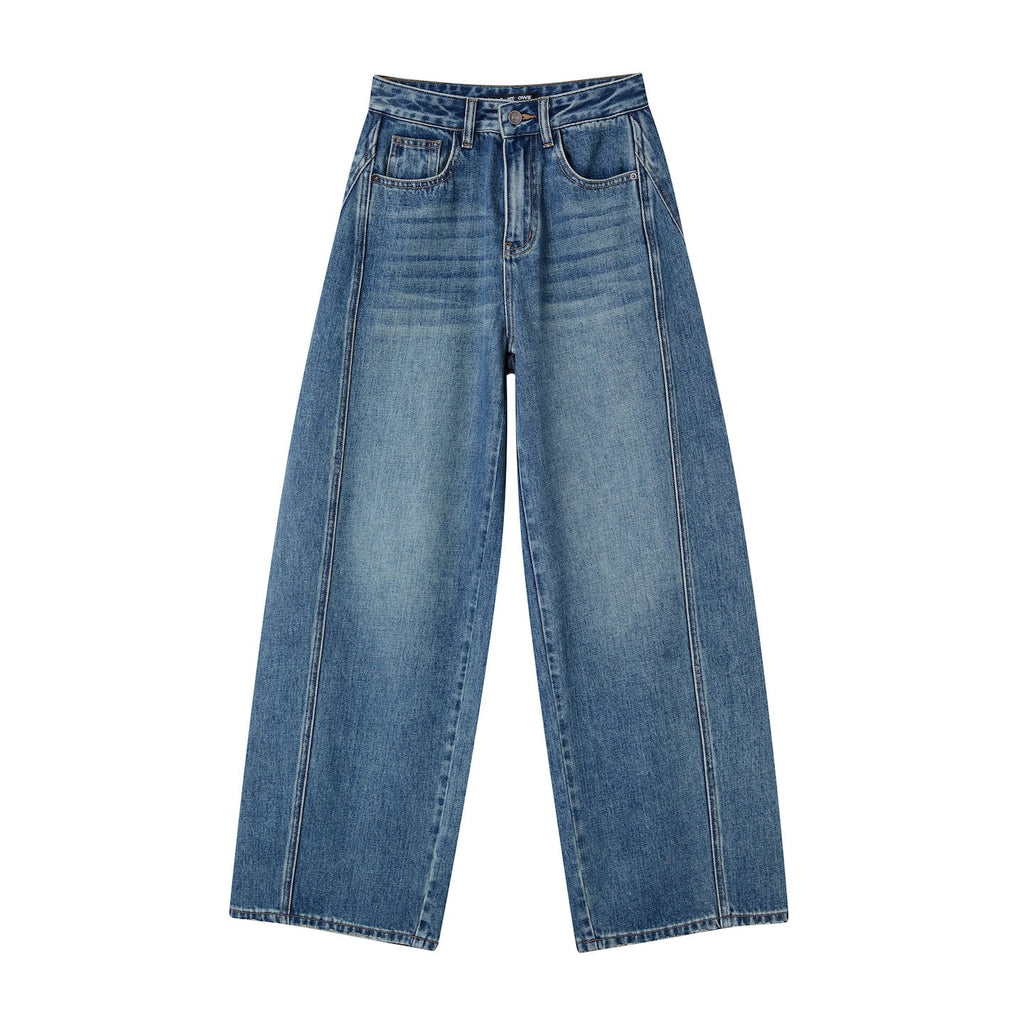 SOMESOWE_Shape_Retaining_Cotton_Natural_Waist_Loose_Workwear_Women_Blue_Wide_Leg_Jeans_MISSTT