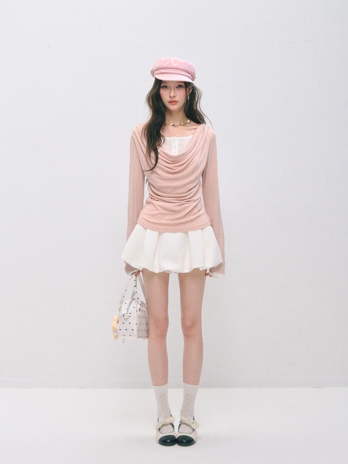 SOMESOWE Creative Print Loose Cotton Pullover Round Neck Women Long Sleeve T-Shirts
