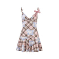 DeleteEx_Flattering_Ruched_Bodycon_Brown_Plaid_Print_Stretch_Polyester_Mini_Dresses_MISSTT