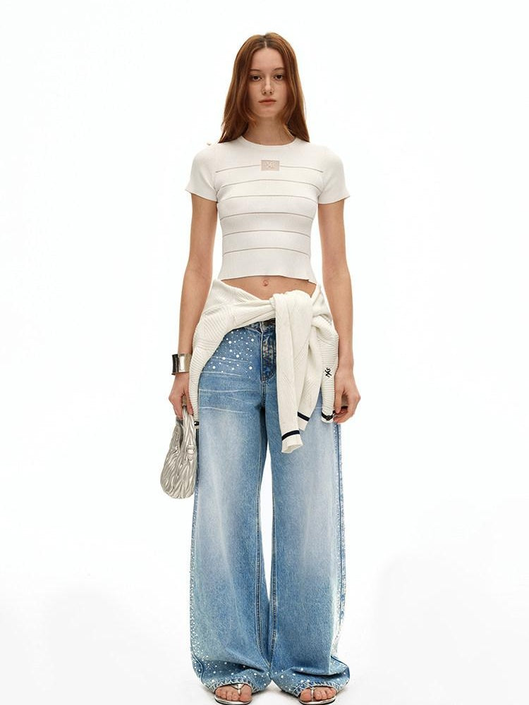 NAWSNOTAWEAR Thin Knit Slim Fit Solid Polo Collar Casual Women Pastel Shades Basic Crop Tops