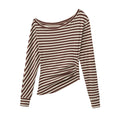 DeleteEx_Ruched_Asymmetric_Off_Shoulder_Loose_Casual_Striped_Womens_Long_Sleeve_Crop_Tops_MISSTT