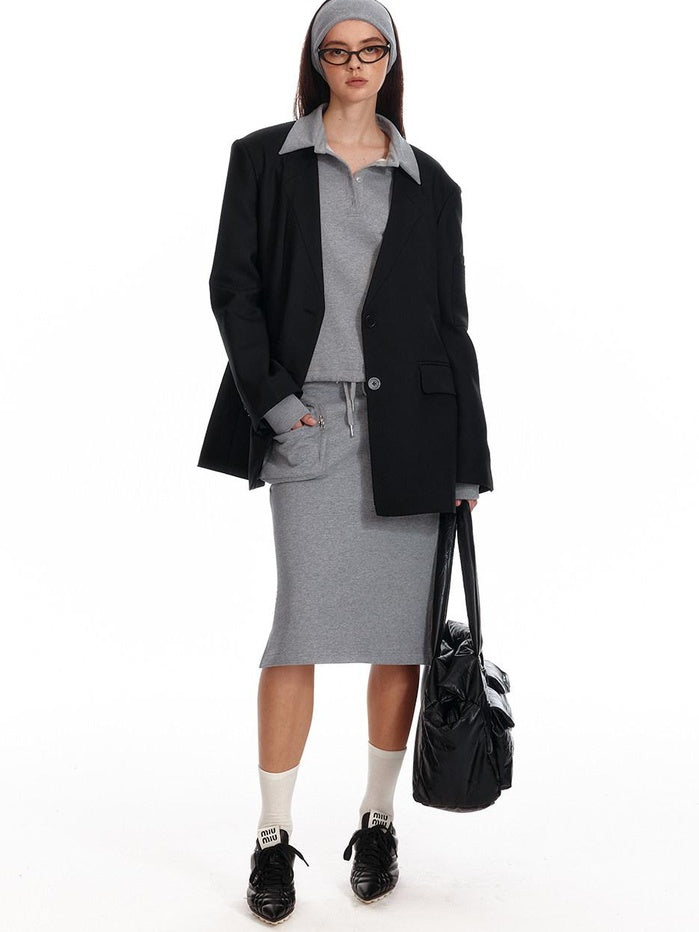 ALINNVSTUDIO Low Waist Bodycon Office Commuter Women Pencil Slim Midi Skirts
