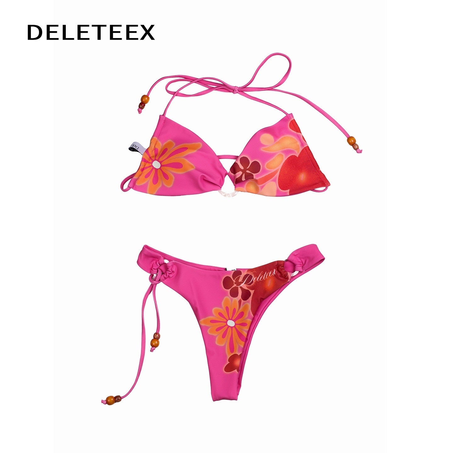 DeleteEx_Vibrant_Fuchsia_Purple_Printed_Sexy_Beach_Classic_Swimwear_Bikinis_Bikini_Sets_MISSTT