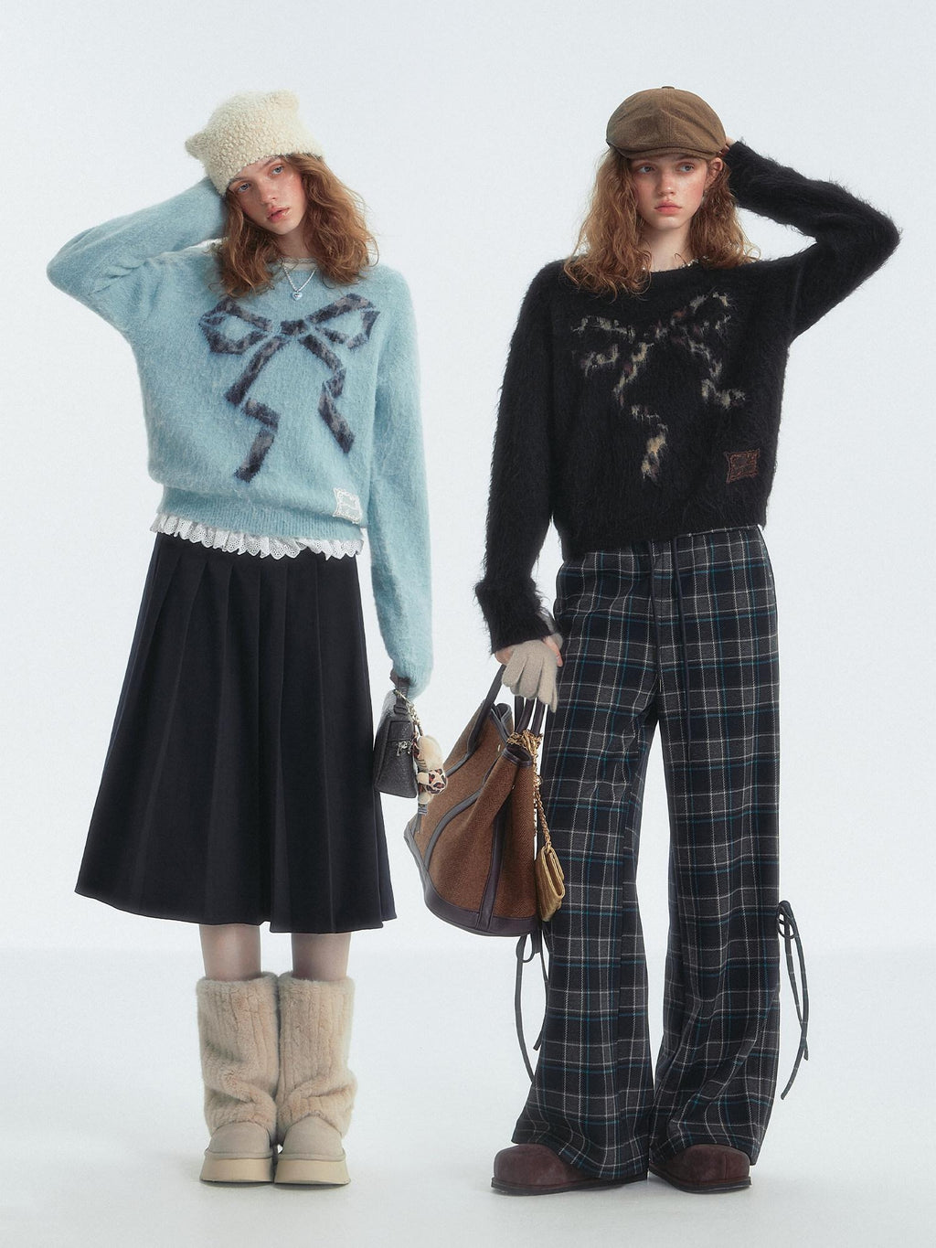SOMESOWE Floral Knit Pullover Loose Fit Street Style Unisex Knitwear Sweaters