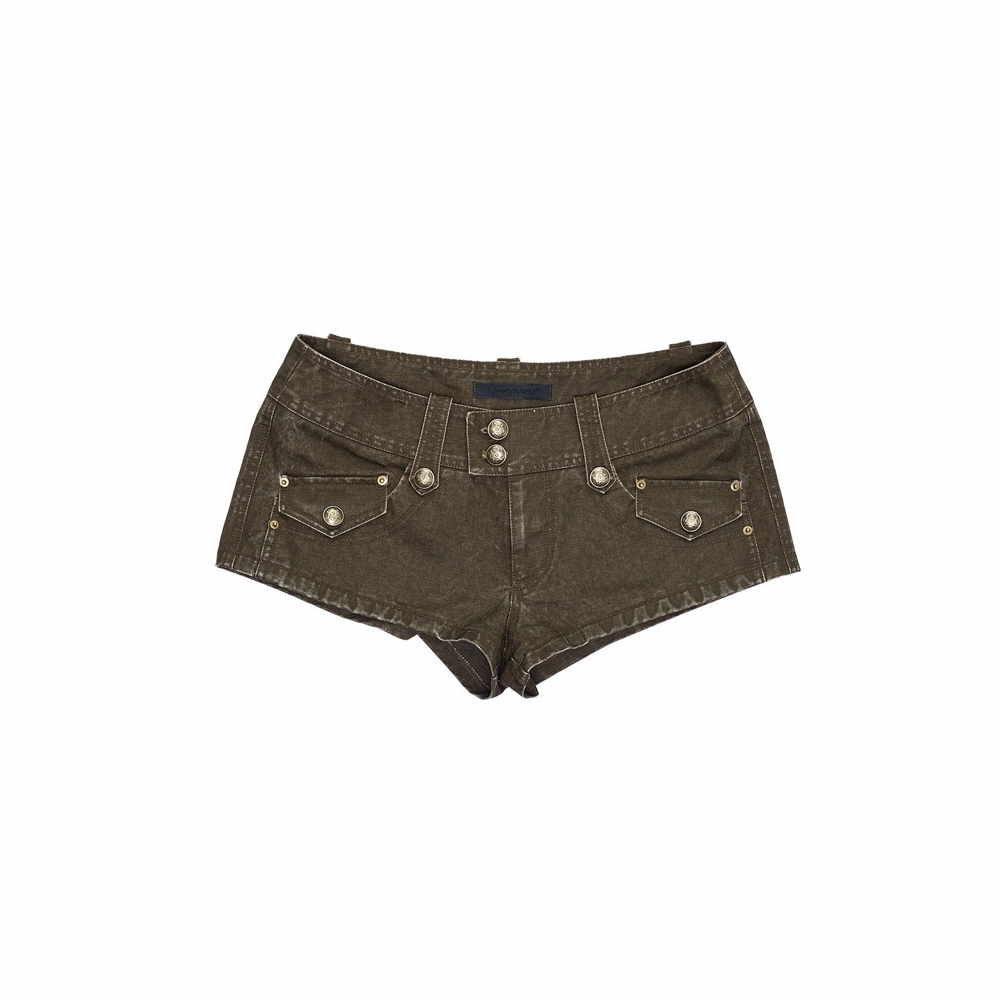 1JINN_STUDIO_100_Percent_Cotton_Low_Rise_Slim_Fit_Casual_Women_Dark_Gray_Denim_Shorts_MISSTT