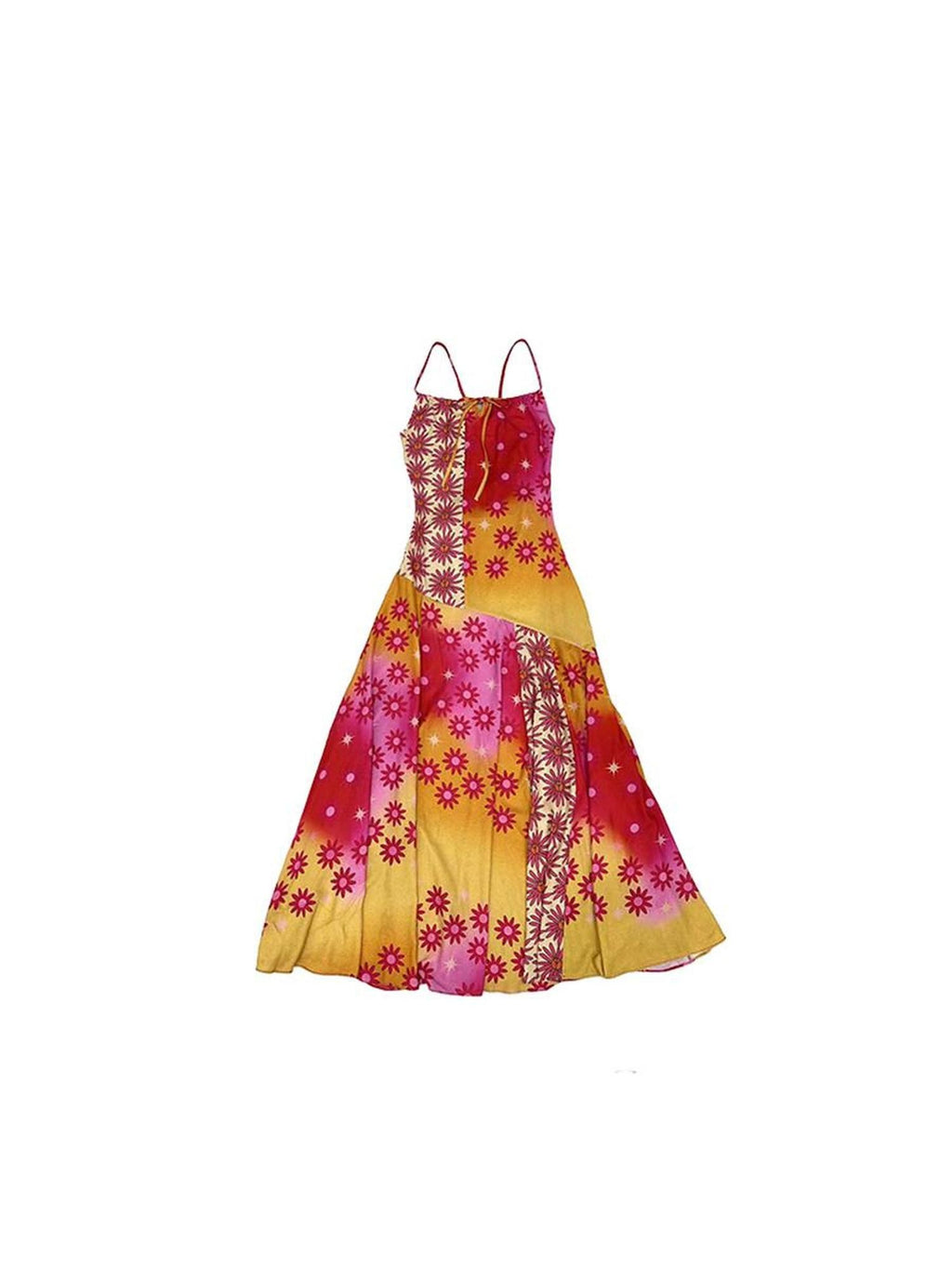 DeleteEx Romantic Pink Floral Flowy Lightweight Polyester Women S M Maxi Dresses