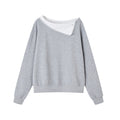 SOMESOWE_Patchwork_Cropped_Oversized_Collared_Sweatshirt_Heather_Grey_Top_&_Pants_Sets_MISSTT