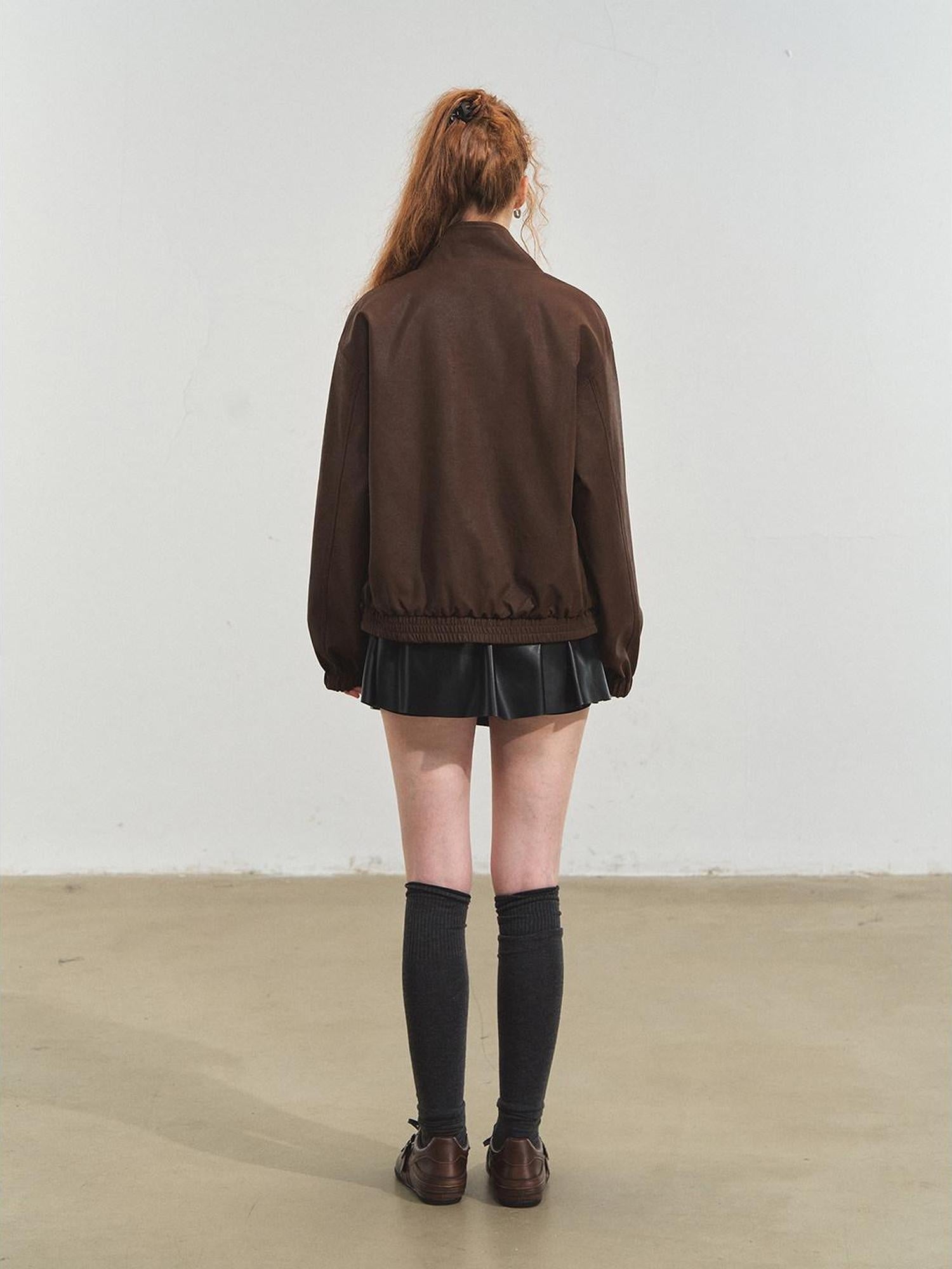 SOMESOWE Versatile Casual Regular Fit Brown Youth S M L Outerwear Jackets