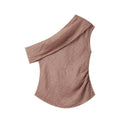 someonesometimes_Antibacterial_Uv_Pure_Ramie_Pleated_Slim_One_Shoulder_Women_Brick_Pink_Tank_Tops_MISSTT