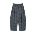SOMESOWE_Plaid_Pocket_Loose_Fit_Natural_Waist_Button_Grey_Casual_Women_Wide_Leg_Pants_MISSTT