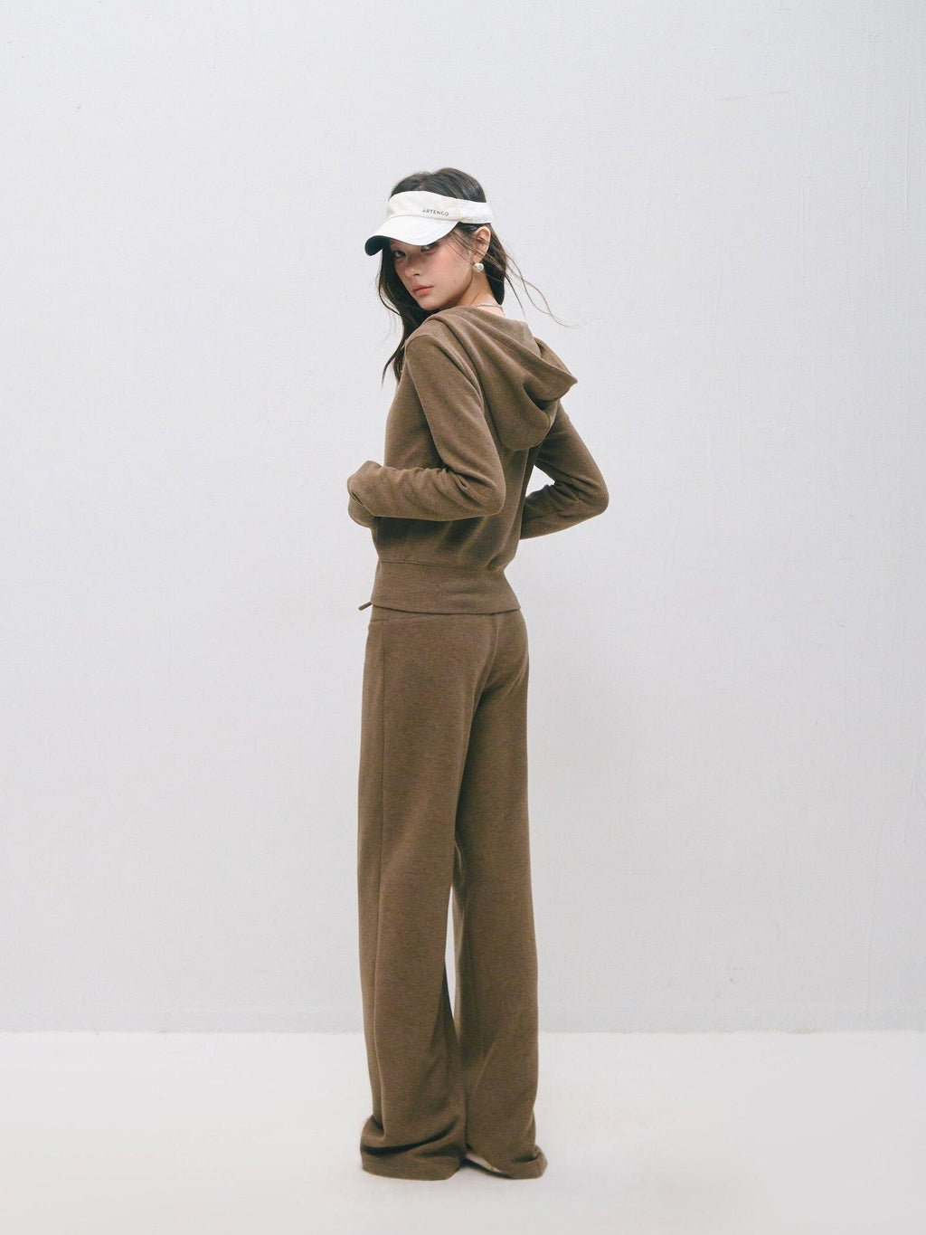SOMESOWE Long Sleeve Collared Pullover Sexy Loose Fit Women Tracksuit Top & Pants Sets