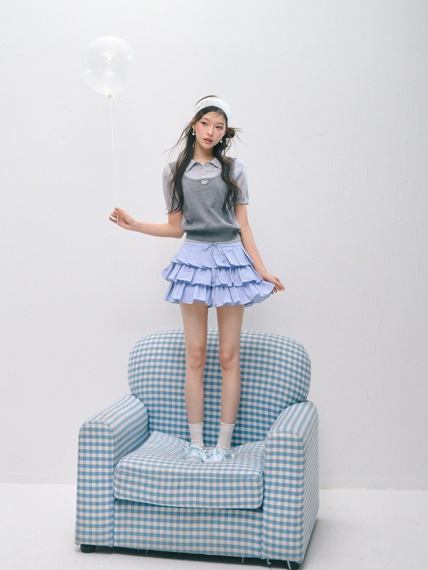 SOMESOWE Polka Dot Two Piece Casual Knit Short Sleeve Pullover Crew Neck Women Sweaters
