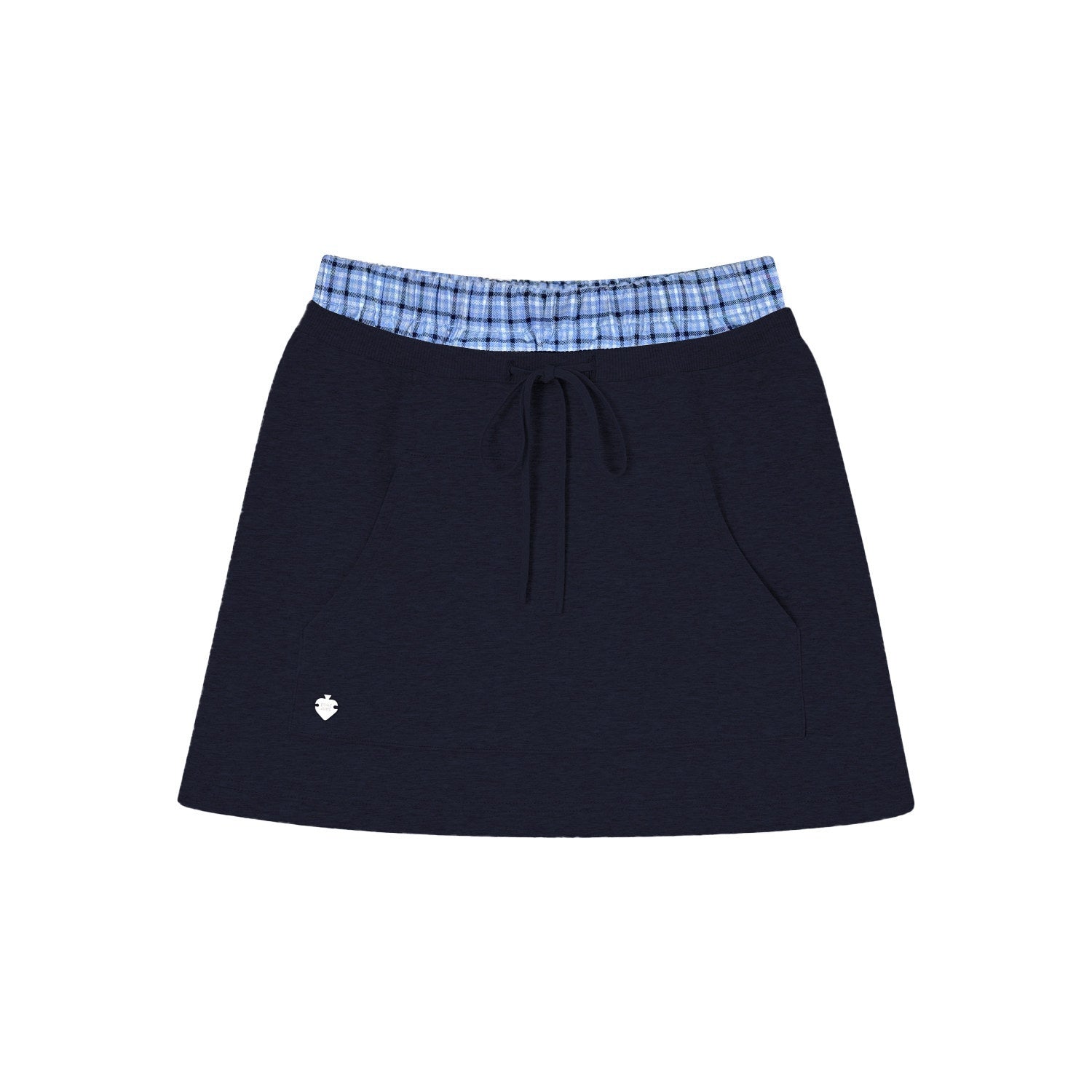 SOMESOWE_Cotton_Crew_Long_Sleeve_Casual_Mini_Skirt_Women_Gray_Navy_Top_&_Skirt_Sets_MISSTT