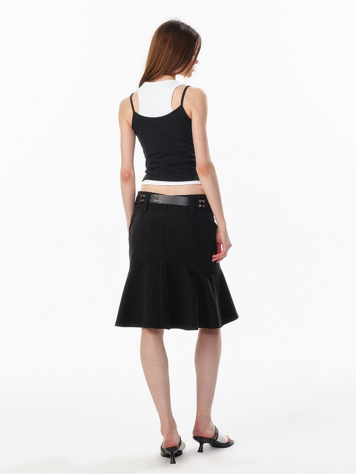 ALINNVSTUDIO Waist Defining Cropped U Neck Racerback Women No Padding Basic Tank Tops