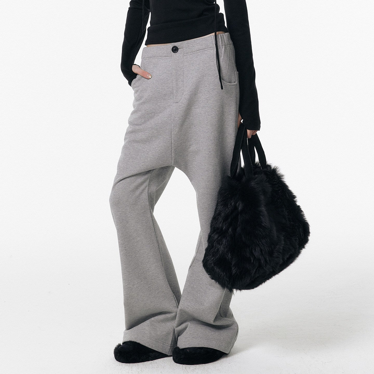ALINNVSTUDIO_Asymmetric_Versatile_Slight_Flare_Slim_Natural_Waist_Casual_Sweatpants_MISSTT