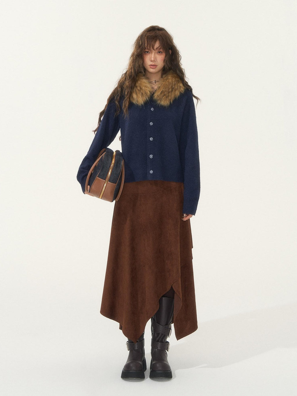 SOMESOWE Lightweight Knit Button Front Minimal Workwear Women Long Sleeve Cardigans