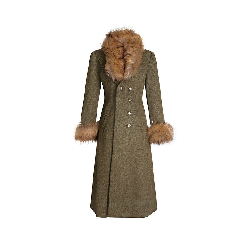DeleteEx_Wool_Blend_Vintage_Commuter_Double_Breasted_Midlength_Yellow_Green_Wool_Coats_MISSTT