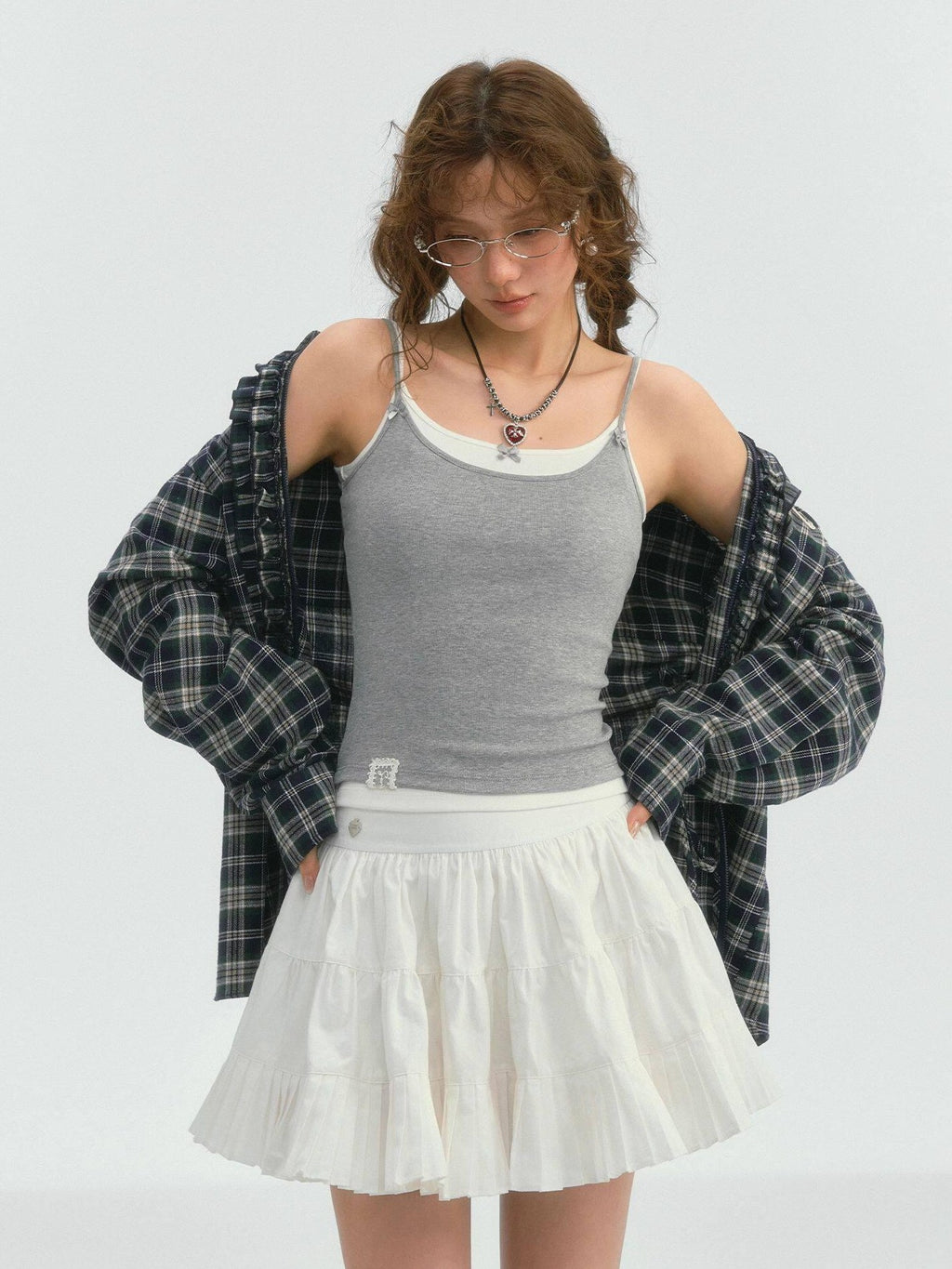 SOMESOWE Lined Pockets A Line Mid Waist Ol Commuter Casual Women Polyester Mini Skirts