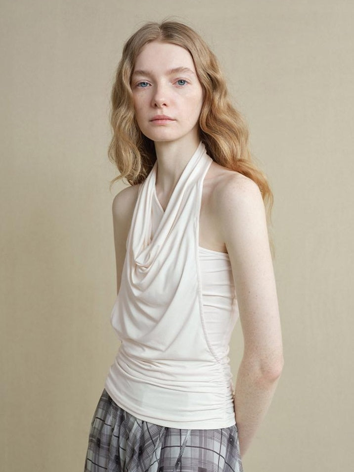 someonesometimes Soft Modal Nylon Spandex Asymmetric Slim Fit Faux Layer Strap Women Tank Tops