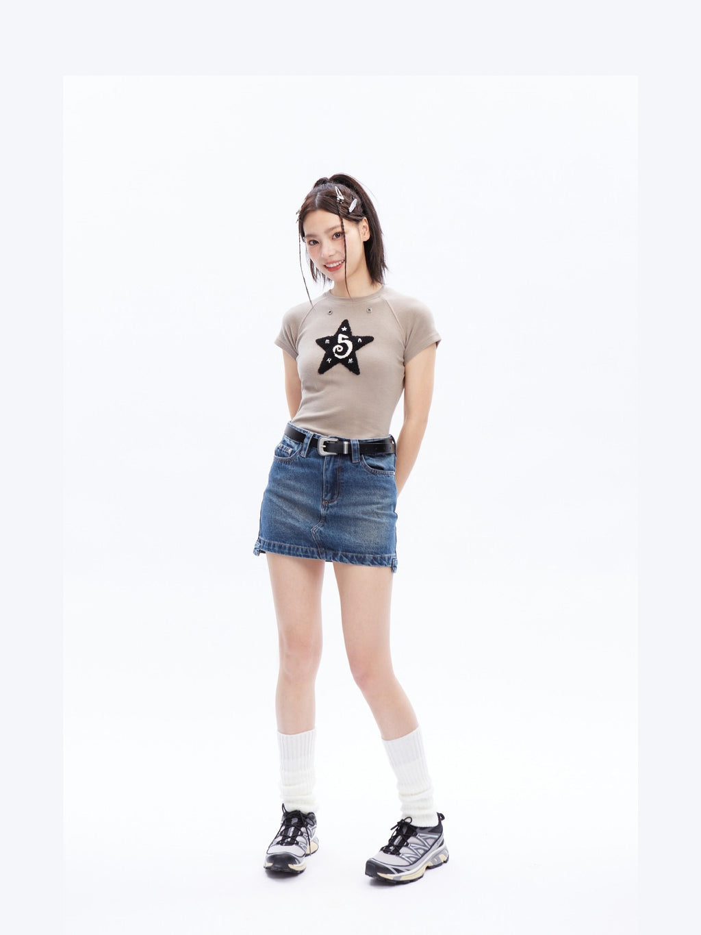 DeleteEx Viscose Blend Slim Fit Office Crew Neck Women Classic Short Sleeve T-Shirts