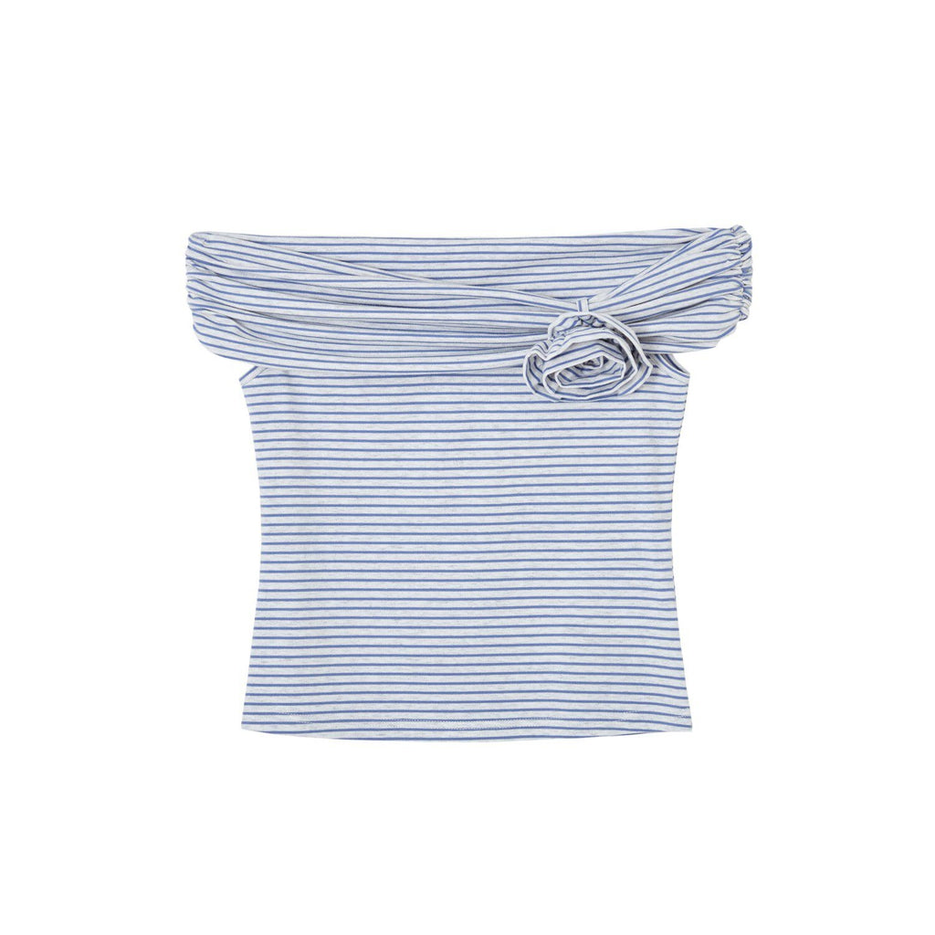SOMESOWE_Stretch_Cotton_Slim_Cropped_Bardot_Blue_White_Striped_Short_Sleeve_T-Shirts_MISSTT