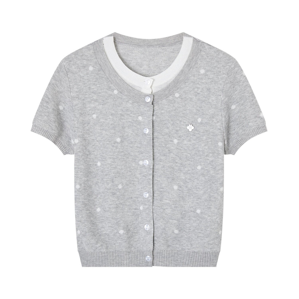 SOMESOWE_Polka_Dot_Knitted_Casual_Short_Sleeve_Two_Piece_Women_T_Shirt_Basic_Crop_Tops_MISSTT