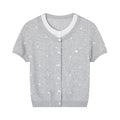 SOMESOWE_Polka_Dot_Knitted_Casual_Short_Sleeve_Two_Piece_Women_T_Shirt_Basic_Crop_Tops_MISSTT