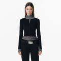 ALINNVSTUDIO_Soft_Zipper_Slim_Fit_Short_Collar_Office_Ladies_Contrast_Long_Sleeve_T-Shirts_MISSTT