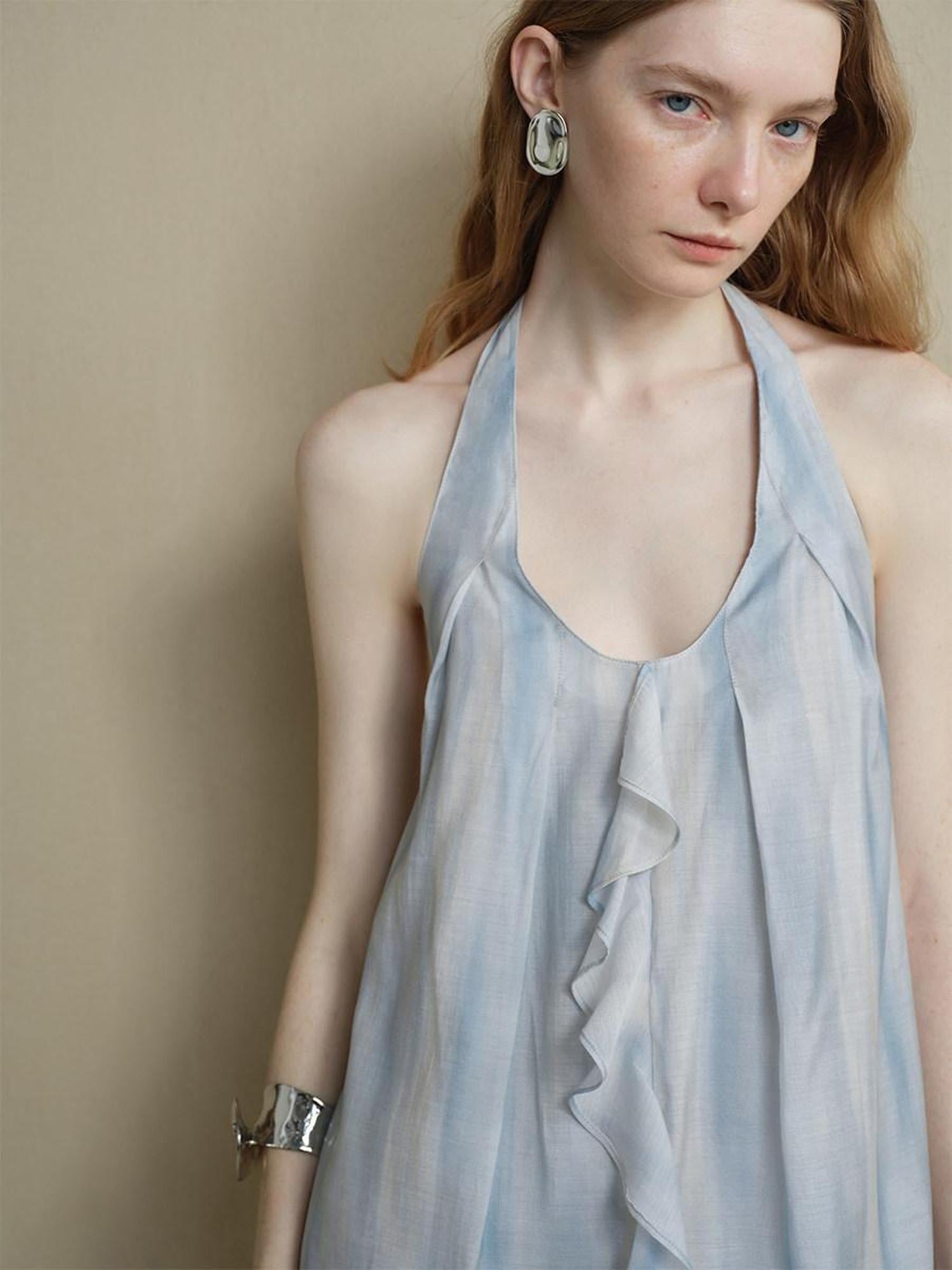 someonesometimes Breathable Light Commuter Loose Ruffle Strappy Women Viscose Nylon Camisoles