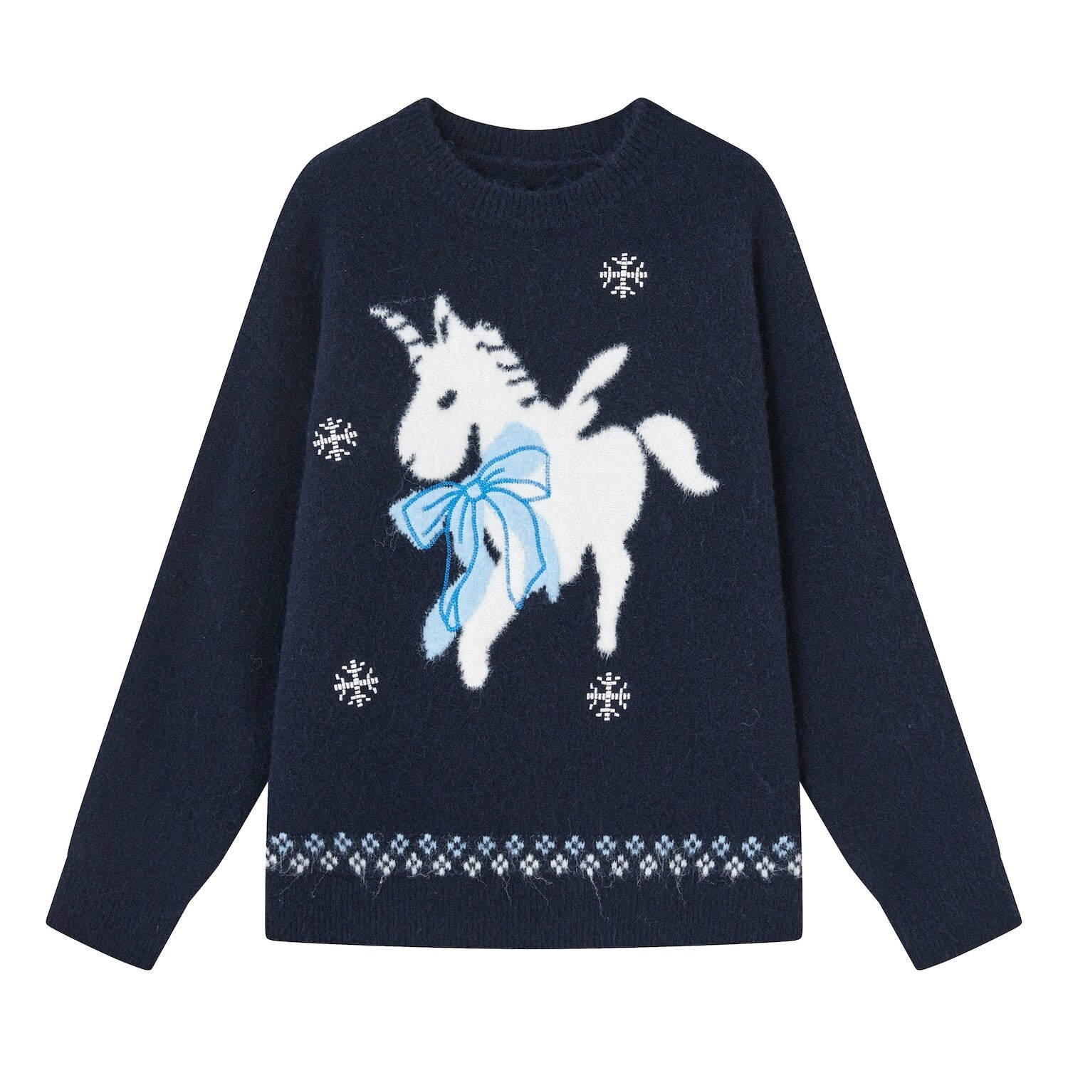SOMESOWE_Colorblock_Animal_Print_Knit_Casual_Regular_Fit_Navy_Round_Neck_Women_Sweaters_MISSTT