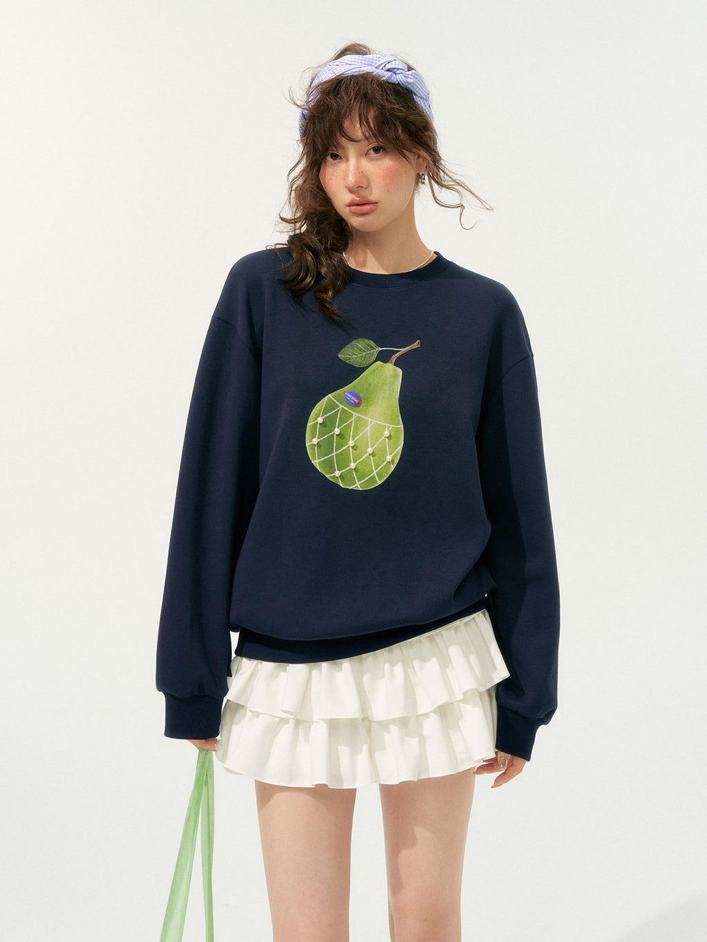 SOMESOWE Soft Cotton Blend Loose Floral Round Neck Women Long Sleeve Crop Tops