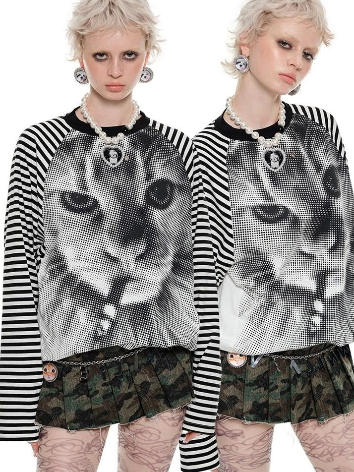 1JINN STUDIO Low Waist Pleated A Line Patchwork Camo Streetwear Women Mini Skirts