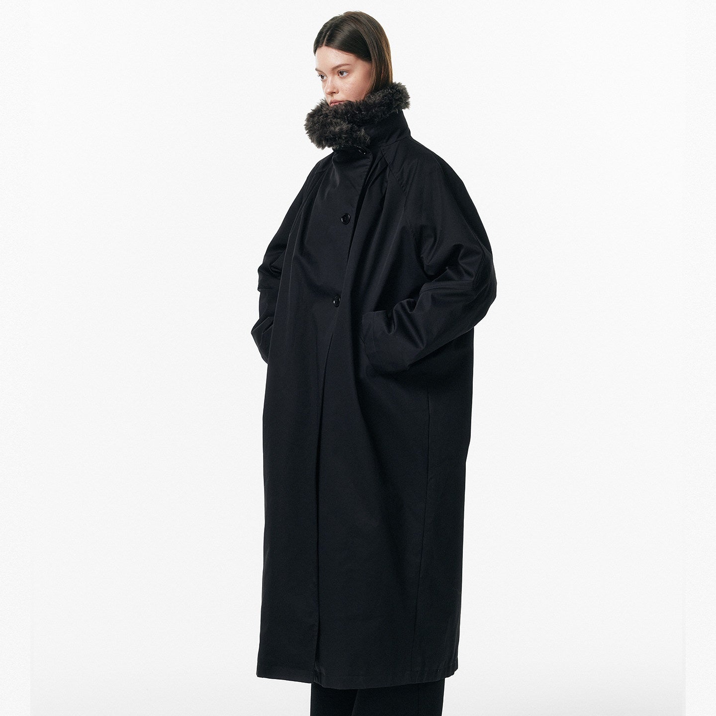 ALINNVSTUDIO_90%_White_Duck_Down_Long_Stand_Collar_Single_Breasted_Women_Black_Down_Jackets_MISSTT